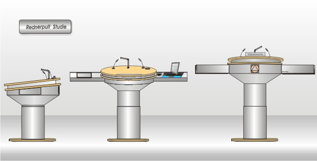 Rednerpult Studie Hhenverstellbar